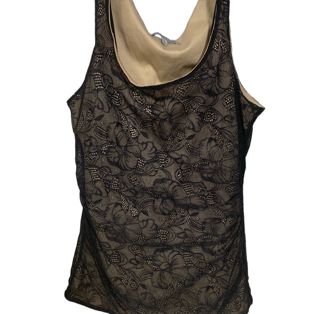 Charlotte Russe Women's Black Lace Flower Tank Dress with Under Shirt